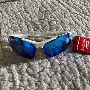 Rawlings Youth softball/baseball Sunglasses with Blue Lenses and White Frames
